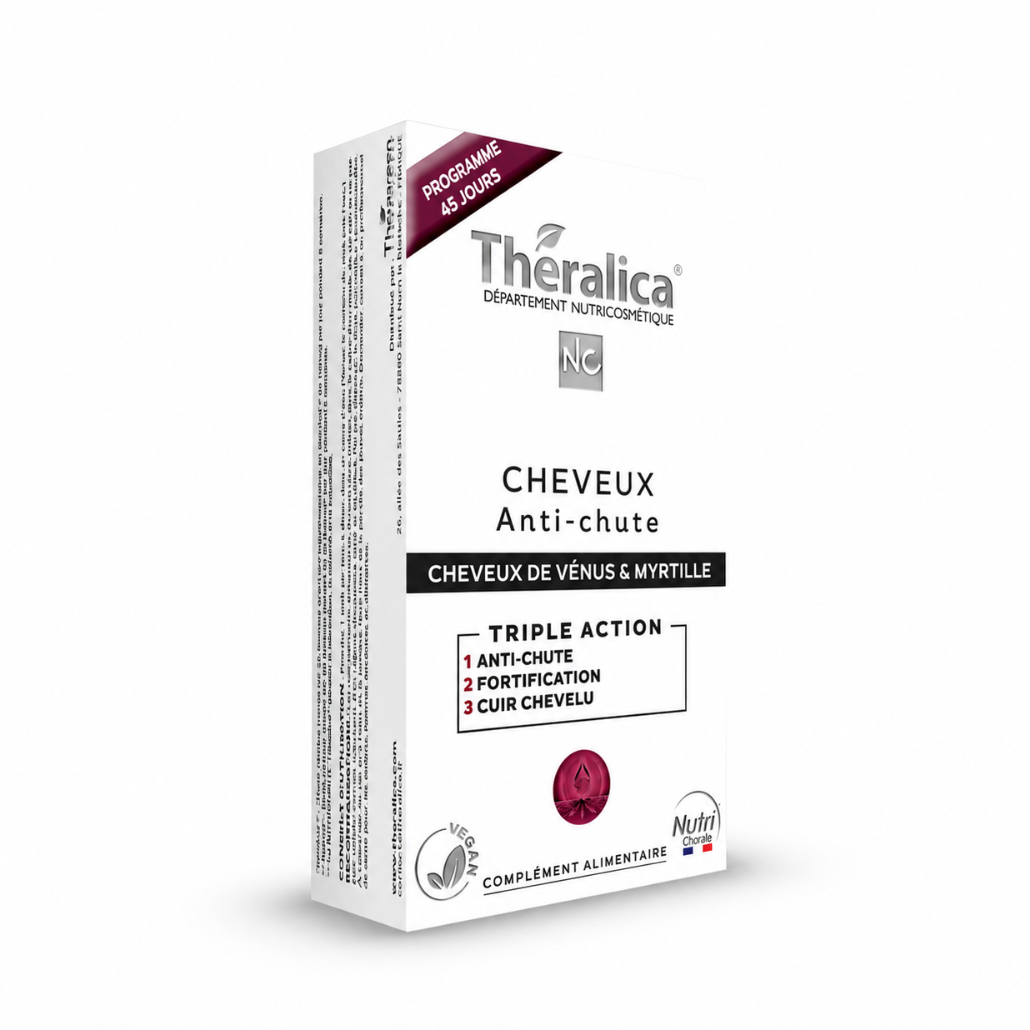 Cheveux Anti-chute Theralica — formule nutricosmétique laboratoire français — 45 gélules