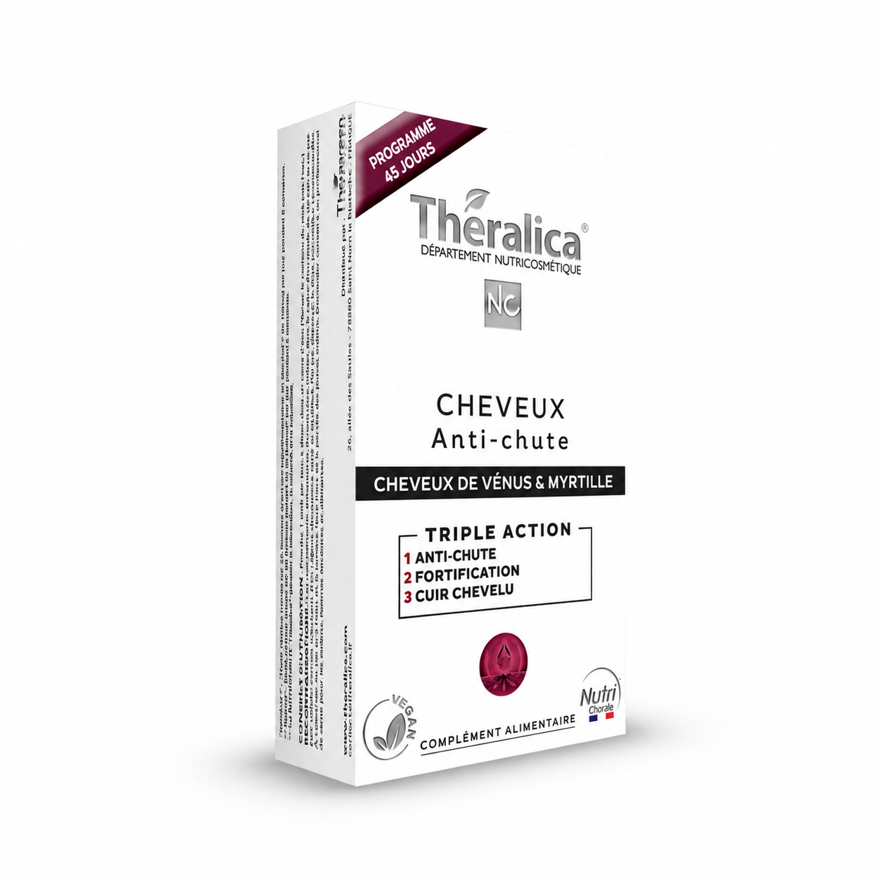 Cheveux Anti-chute Theralica — complément alimentaire chute de cheveux — 45 gélules