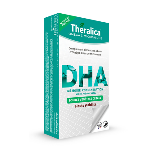 Oméga 3 Microalgue Theralica — complément alimentaire DHA végétal microalgue — 30 gélules