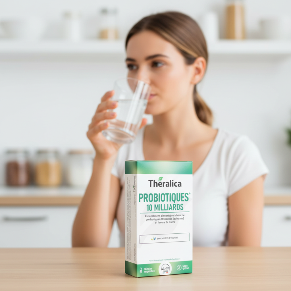 Probiotiques 10 milliards Theralica — 3 souches probiotiques levure de bière — 30 gélules