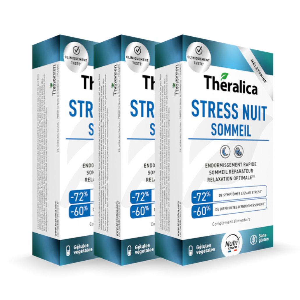 Stress Nuit Sommeil Theralica — formule sommeil laboratoire français — 30 gélules