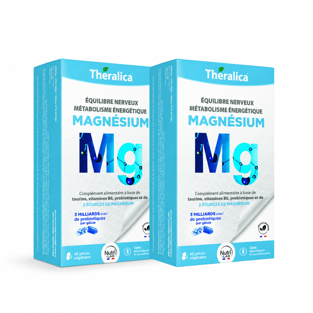 Complément alimentaire Magnésium Marin Theralica pour le système nerveux, la récupération musculaire et la détente.