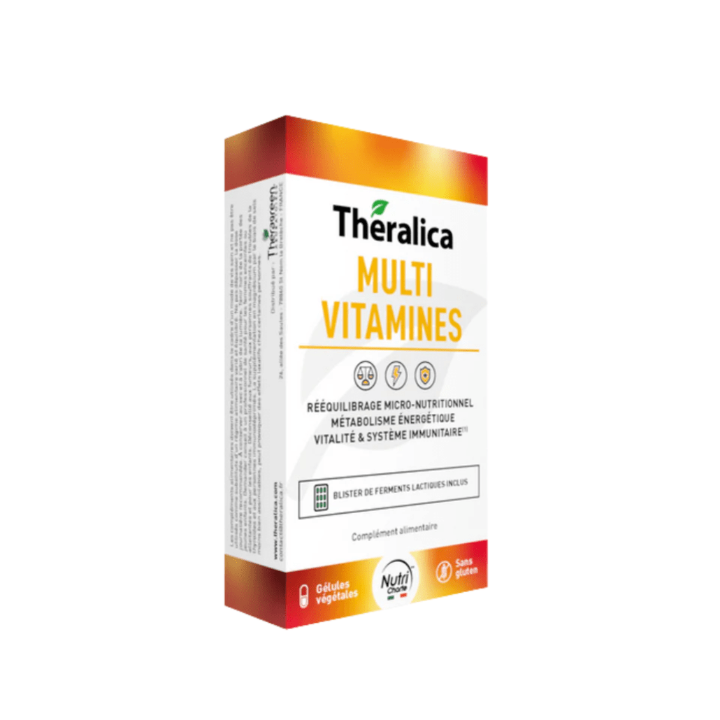 Boîte de multivitamines Theralica aux vitamines et minéraux essentiels