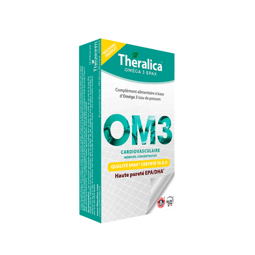 Oméga 3 EPA DHA Theralica en gélules avec huile de poisson ultra-purifiée EPAX