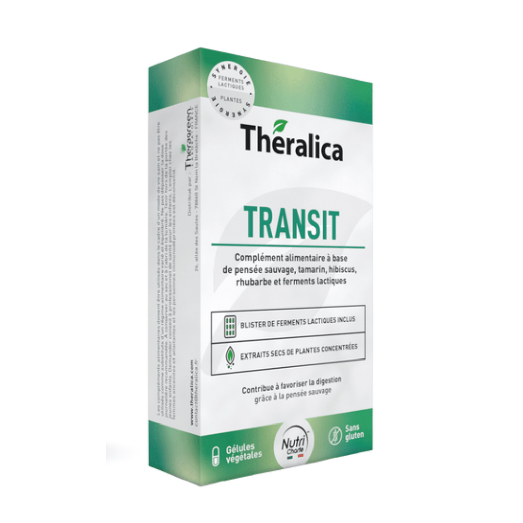 Transit Theralica — complément alimentaire associant tamarin, hibiscus,  et 3 milliards de probiotiques  — 30 gélules
