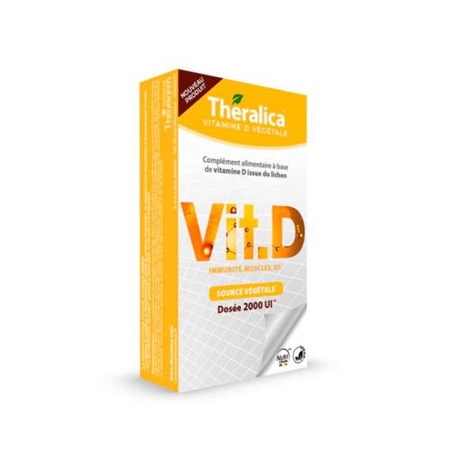 Complément alimentaire Vitamine D Végétale Theralica — immunité os muscles énergie hivernale — 30 gélules