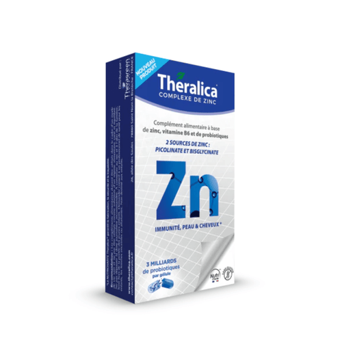 Theralica complement alimentaire Zinc pour peau normale immunité stress oxydatif — 30 gélules